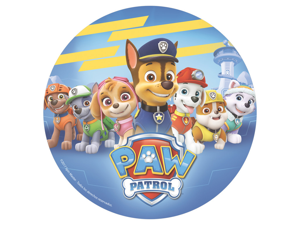 Vaffelprint Paw patrol Ø20 cm