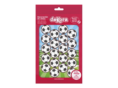 Vaffelprint Fodbold Ø3,4 cm 20 stk