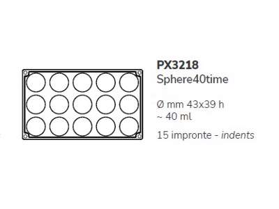 Silikoneform 40time Sphere PX3218