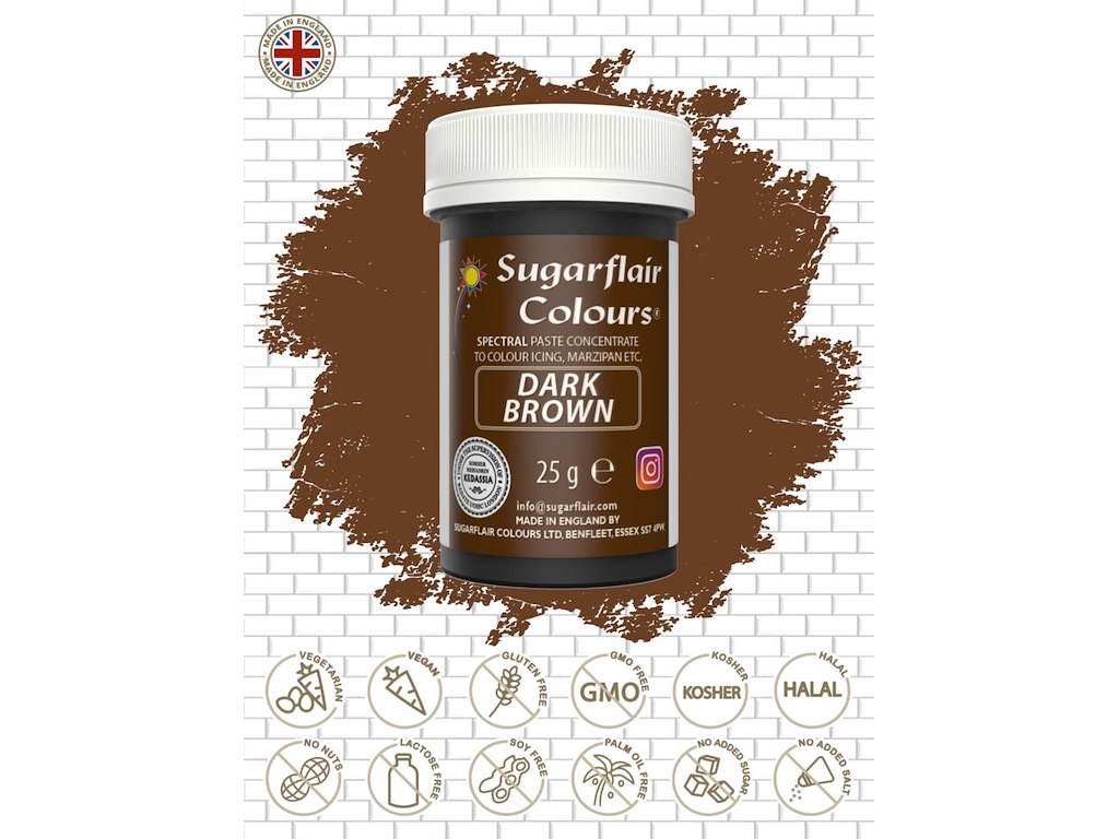 Farvepasta Dark Brown/Koglebrun 25 g