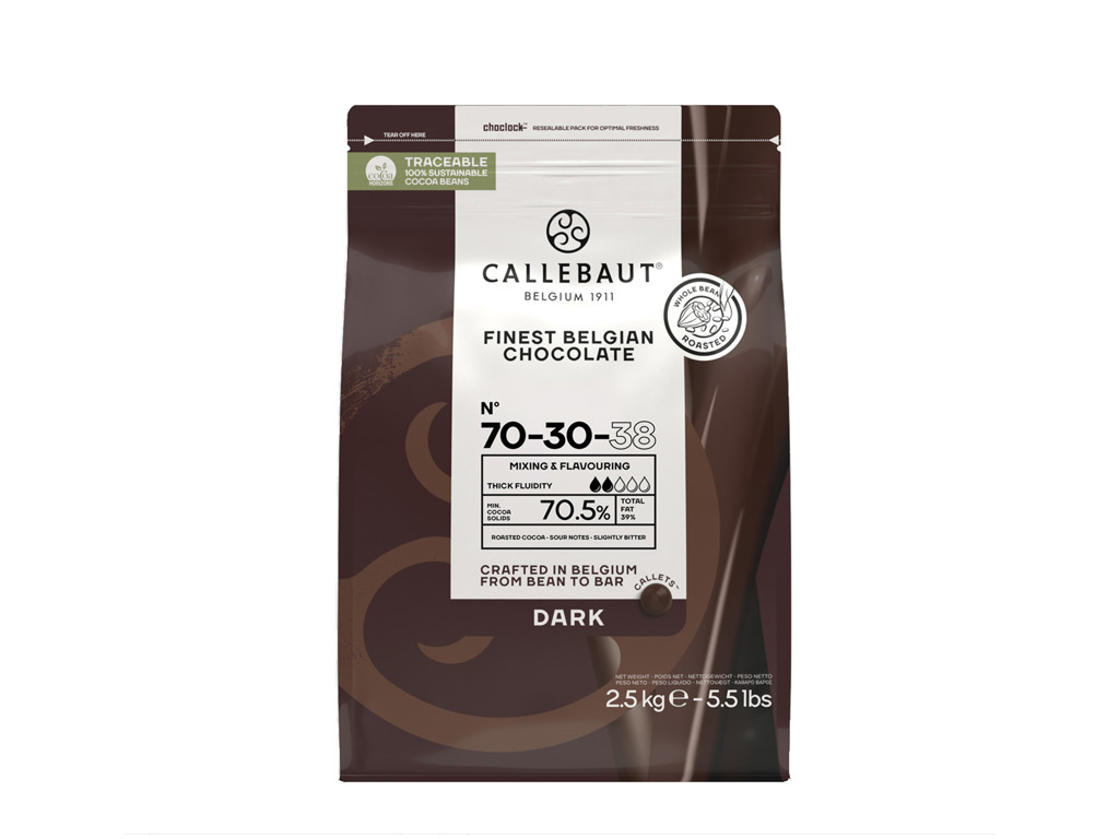 Callebaut Mørk Chokolade 70% 2,5 kg
