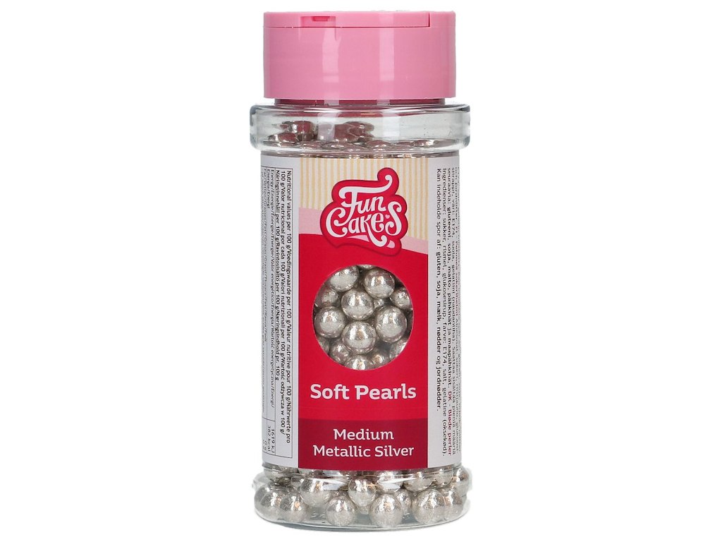 Sukkerperler soft sølv metal 55 g
