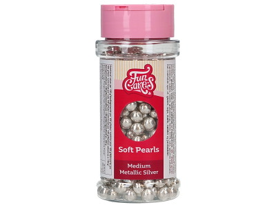 Sukkerperler soft sølv metal 55 g