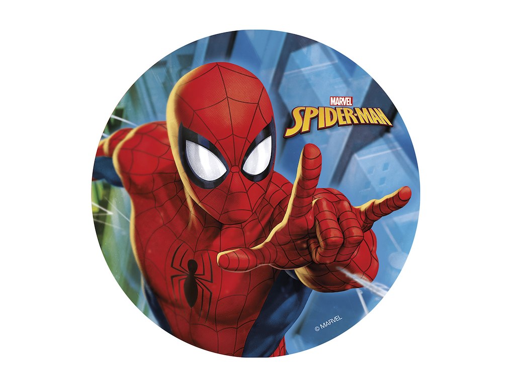 Vaffelprint Spiderman Ø20 cm