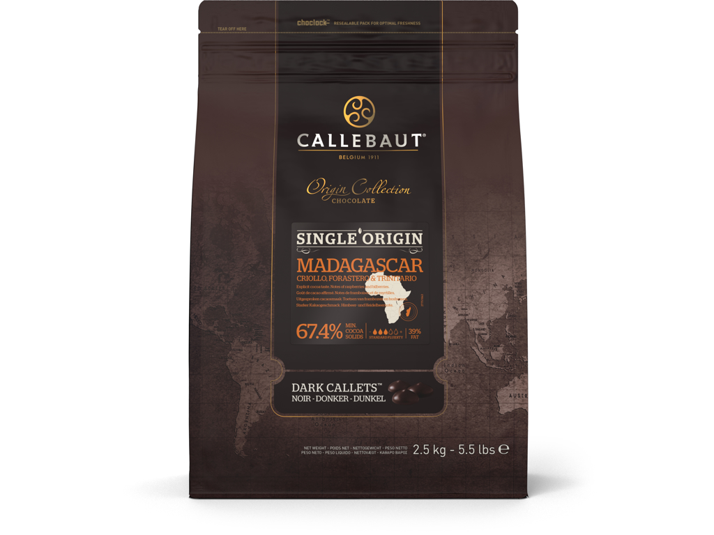 Callebaut Mørk Chokolade Madagascar 2,5 kg