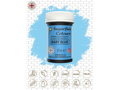 Farvepasta Baby Blue/Mellemblå 25 g