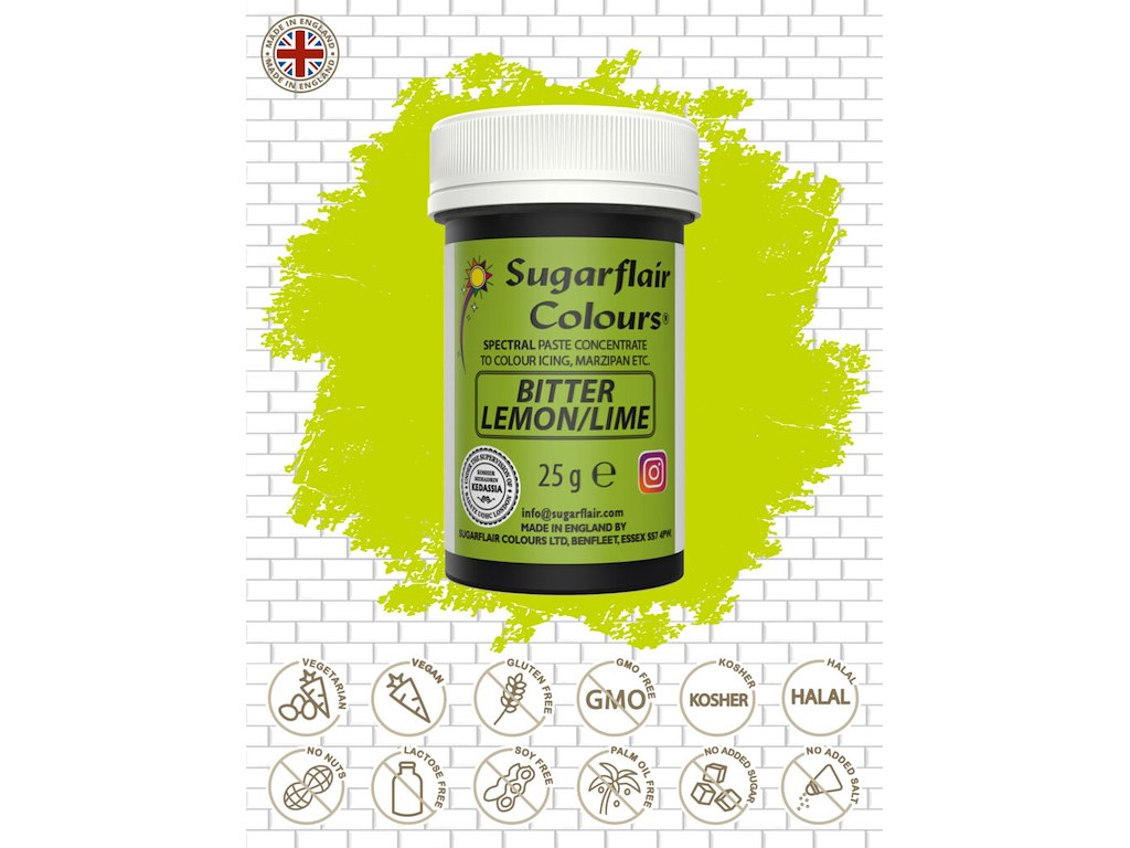 Farvepasta Bitter Lemon/Limegrøn 25 g
