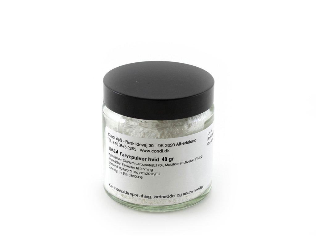 Farvepulver hvid 40 g