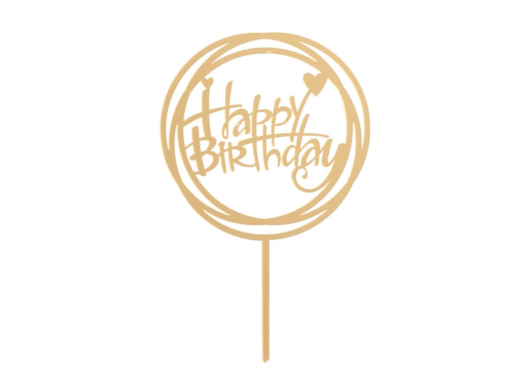 Topfigur Happy Birthday Ø15,4x10 cm