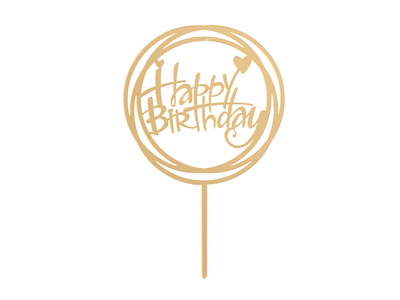 Topfigur Happy Birthday Ø15,4x10 cm
