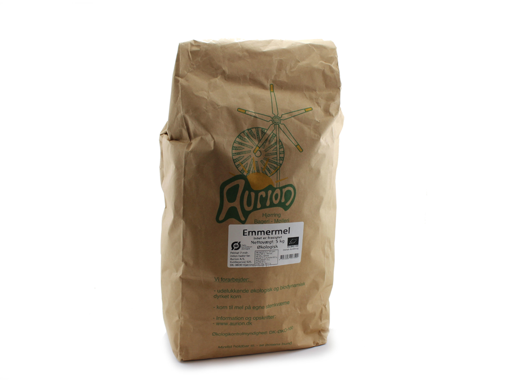 Emmermel fuldkorn Øko 5 kg