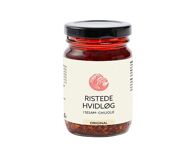 Ristede hvidløg i chili sesamolie 455 g