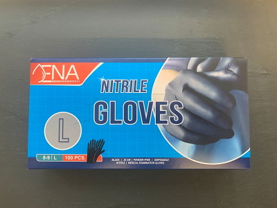 Handsker Nitril Sorte L 100 stk