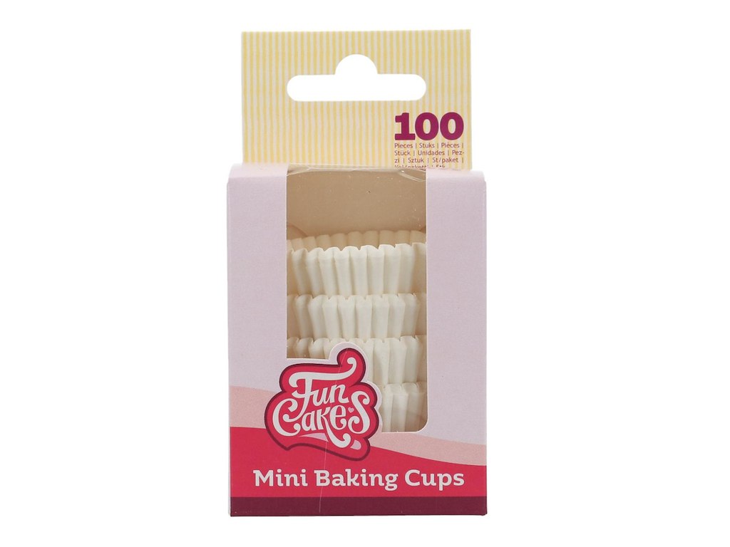 Muffinsforme mini hvide Ø3,4 x 2,3 cm, 100 stk