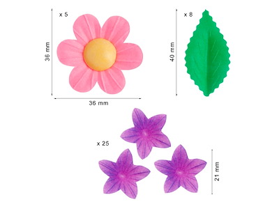 Vaffel blomster og blade