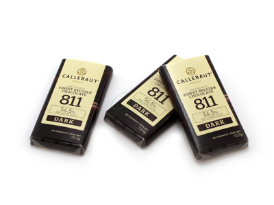 Pladechokolade Callebaut 811 Mørk 75 stk af 13,5 gr