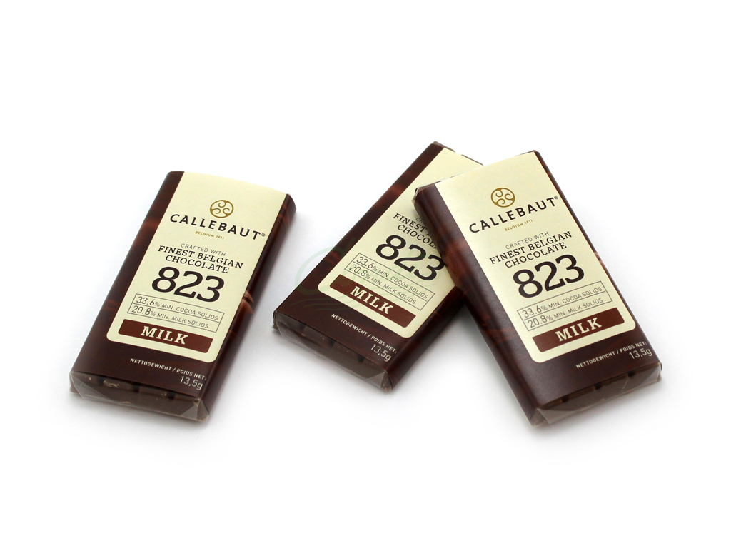 Pladechokolade Callebaut 823 Fløde 75 stk af 13,5 gr
