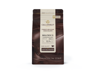 Mørk chokolade sukkerfri 53,9% 1 kg
