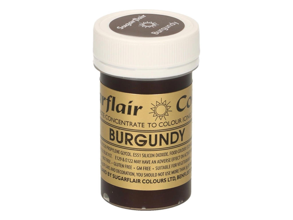 Farvepasta Burgundy/Mørkerød 25 g