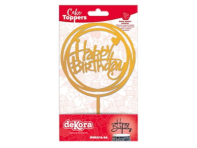 Topfigur Happy Birthday Ø15,4x10 cm