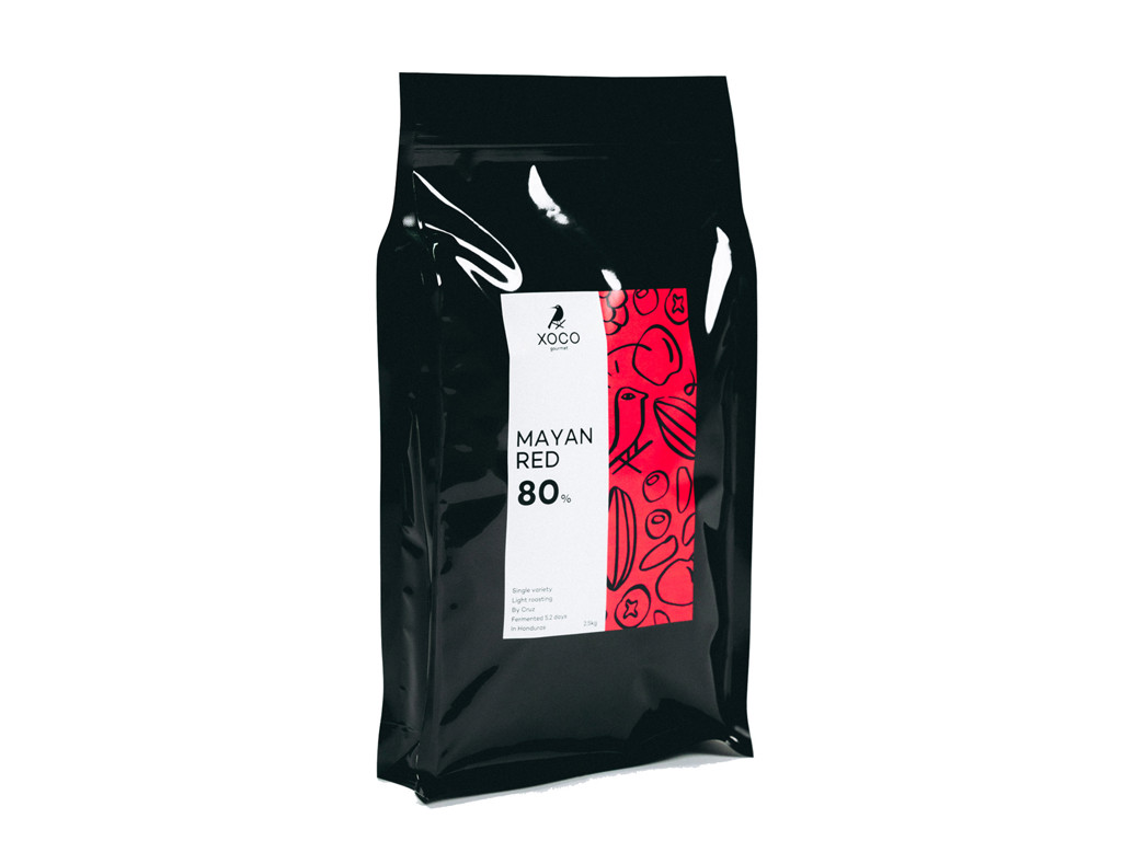 Mørk Chokolade Mayan Red 80% Xoco 2,5 kg
