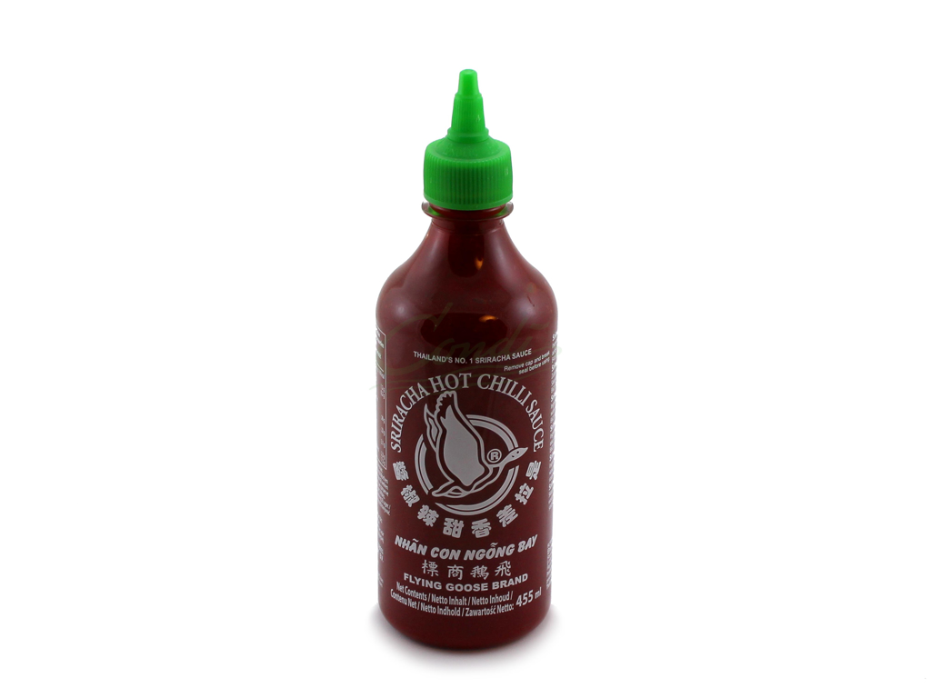 Sriracha Chilisauce stærk 455 ml Grønt låg