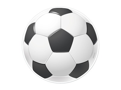 Vaffelprint Fodbold Ø20 cm