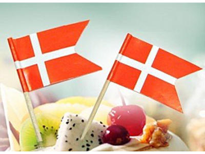 Danske flag med split 144 stk