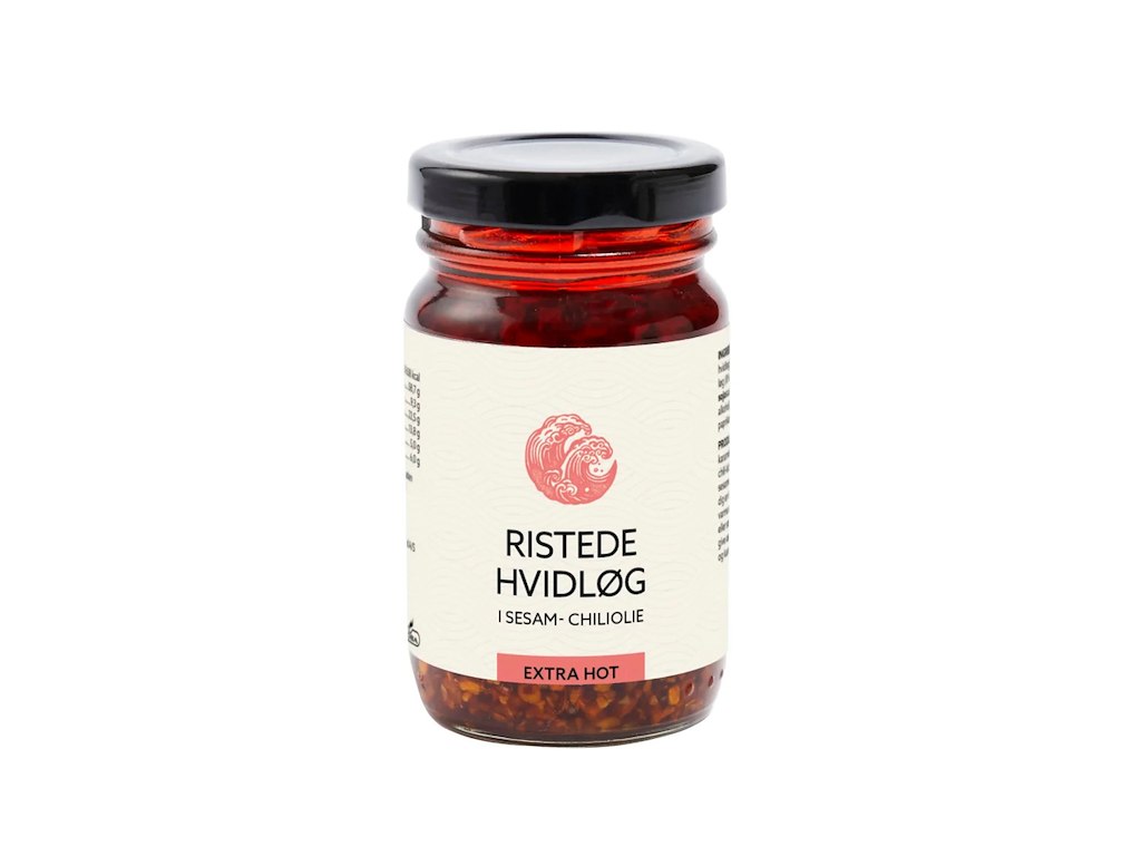 Ristede hvidløg i extra hot chili sesamolie 115 g