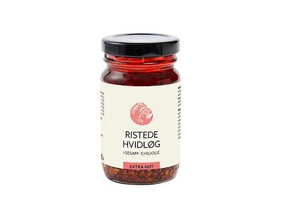 Ristede hvidløg i extra hot chili sesamolie 115 g