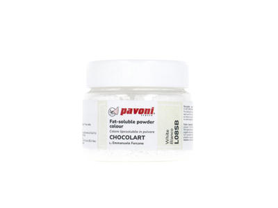 Farvepulver Hvid 40 g, fedtopløselig