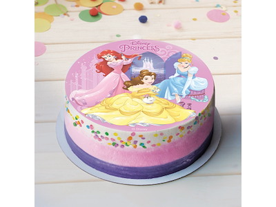 Vaffelprint Prinsesser Ø20 cm