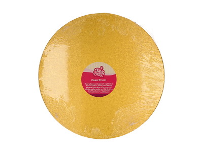 Kageunderlag  guld 35 cm rund