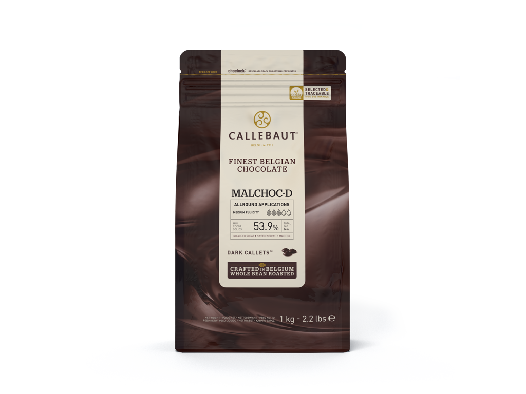 Callebaut sukkerfri chokolade mørk 1 kg