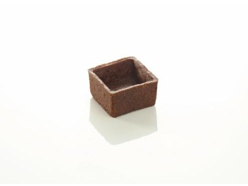 Pidy mørdejsskal smør choko 3,5x3,5 cm 96 stk