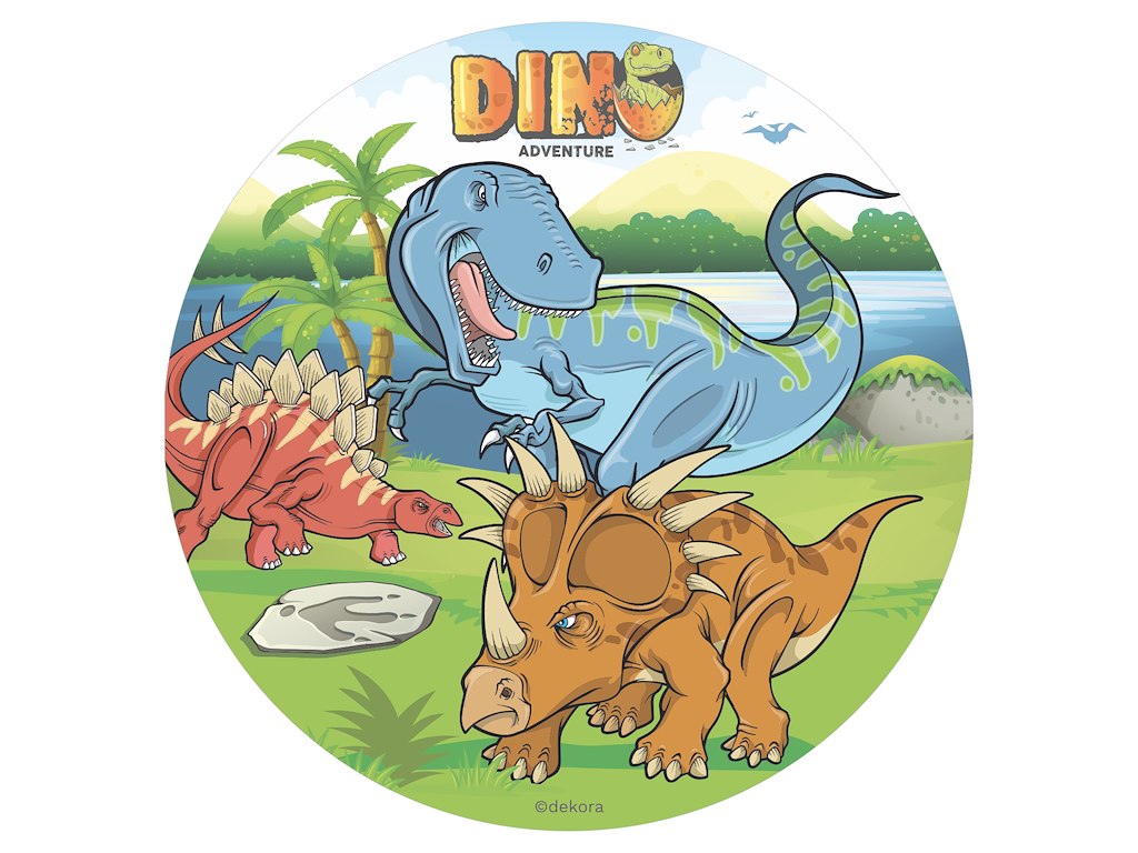 Vaffelprint Dino Ø20 cm