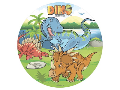 Vaffelprint Dino Ø20 cm