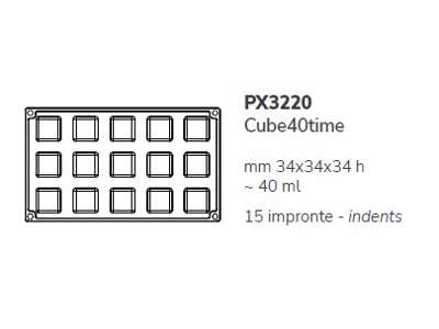 Silikoneform 40time Cube PX3220