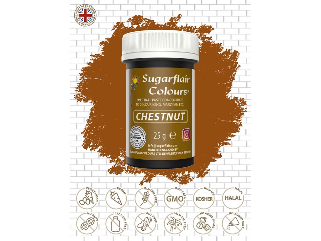 Farvepasta Chestnut/Kastanjebrun 25 g