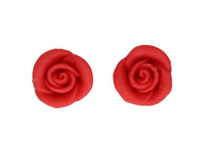 Marcipanroser røde Ø2,5 cm 6 stk