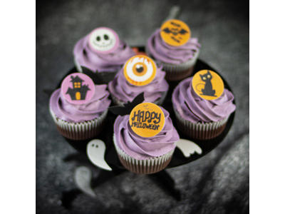 Vaffelprint Halloween Ø3,4 cm 20 stk