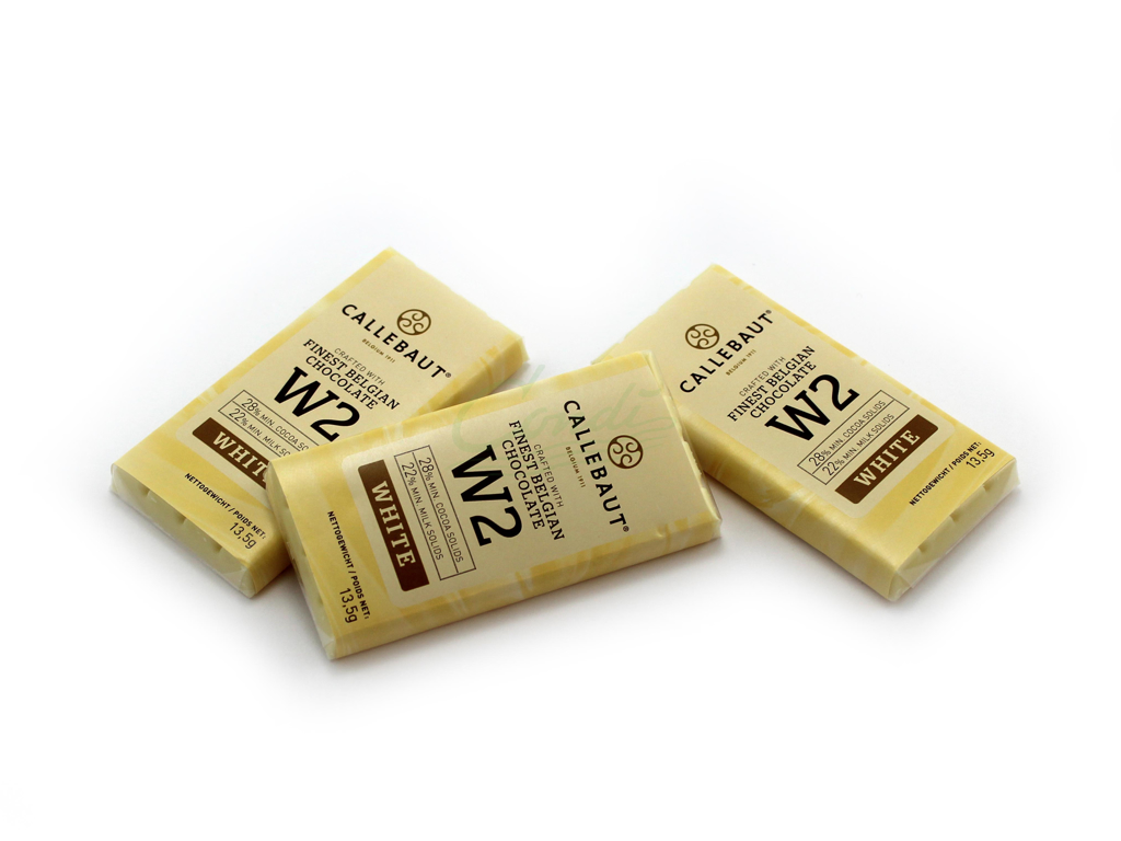 Pladechokolade Callebaut W2 Hvid 75 stk af 13,5 gr