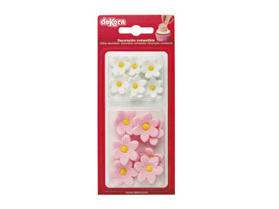 Sukkerblomster hvid og pink