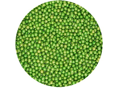 Sukkerperler grøn metal 80 g