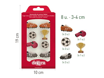 Sukkerpynt Fodbold 8 stk