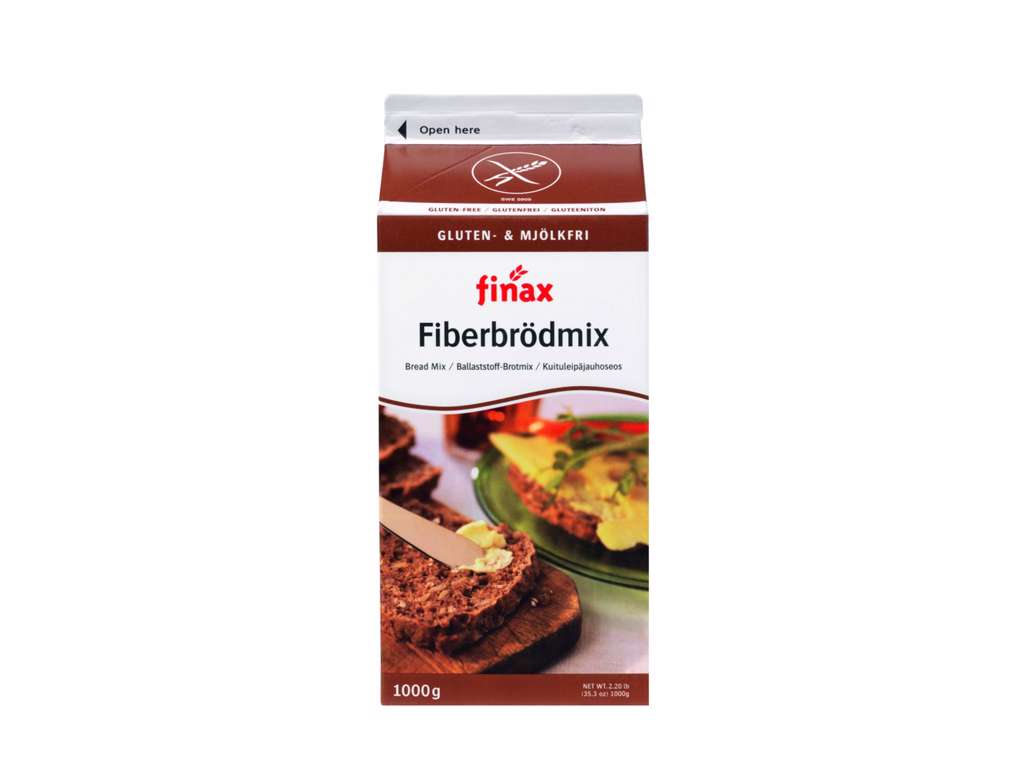 Glutenfri/lactosefri Fiberbrød 1000 gr Brun