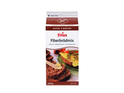 Glutenfri/lactosefri Fiberbrød 1000 gr Brun