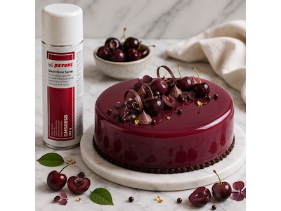 Pavoni glaze spray sort kirsebær 280 g