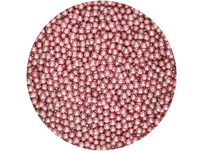Sukkerperler pink metal 80 g