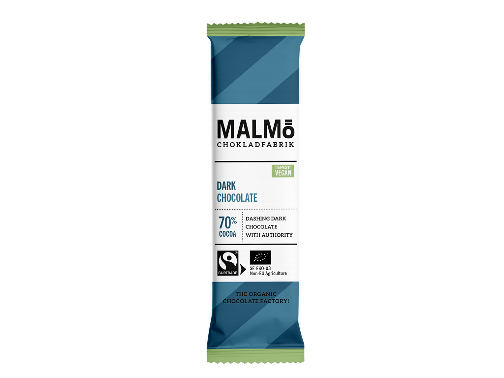 Malmö mørk vegansk chokoladebar 25 g